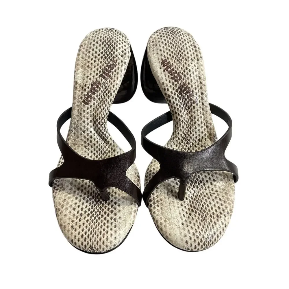 Cult Gaia Sculptural Espresso Rory Heels  Size 36.5 EU / 6.5 US - Picture 2 of 5